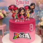 Topo de Bolo - Dos Rosa