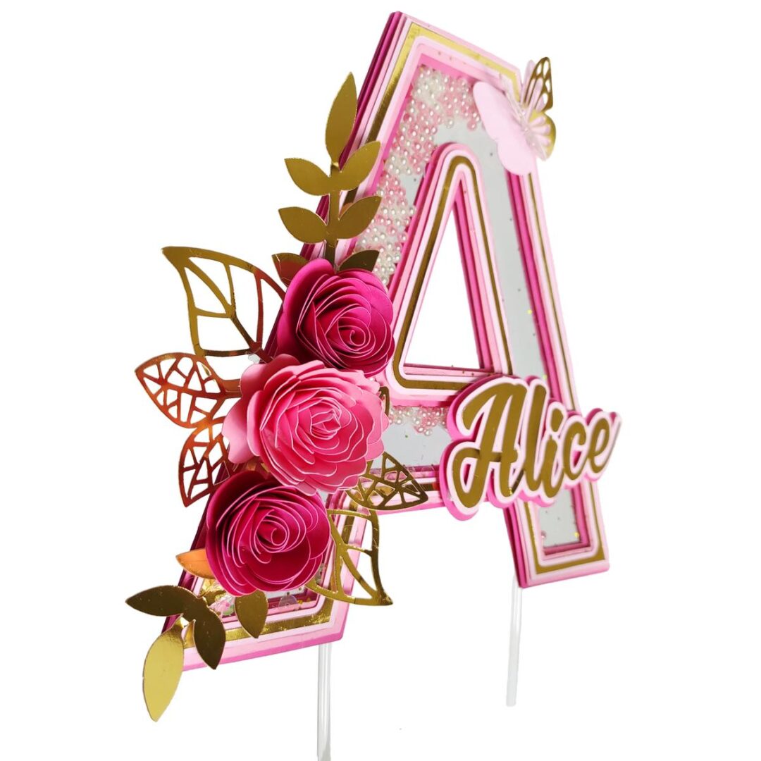1 - Alfabeto Floral - Lopper Drive Topo de Bolo - Alfabeto - Imagem 1