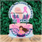 Topo de Bolo - Câncer de Mama