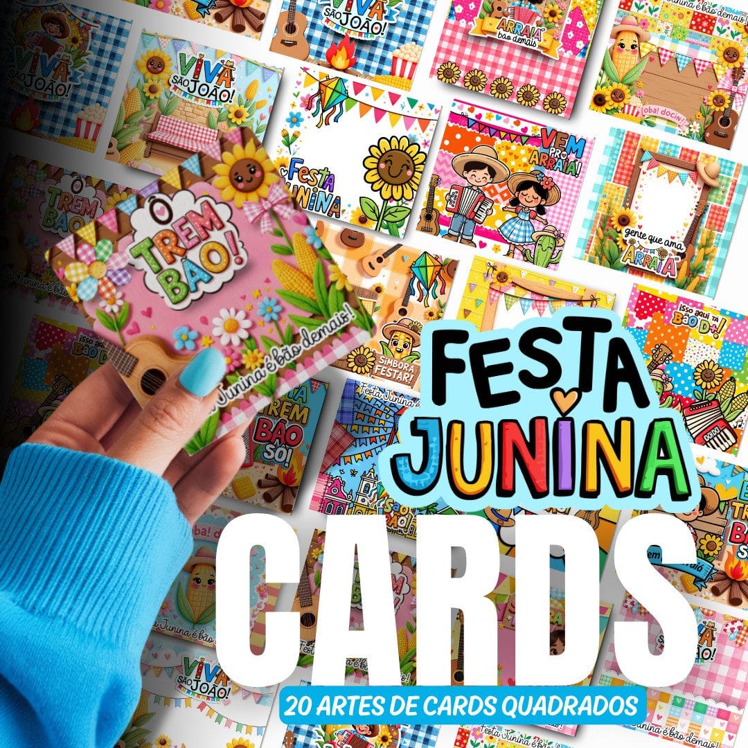 10 - Festa Junina Cards Festa Junina - Cards - Imagem 1