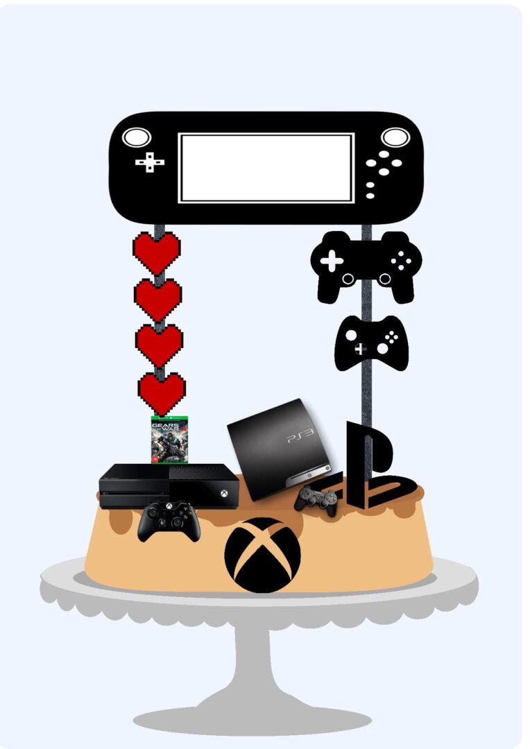 10 - Video Game Topo de Bolo - Vídeo Game - Imagem 1