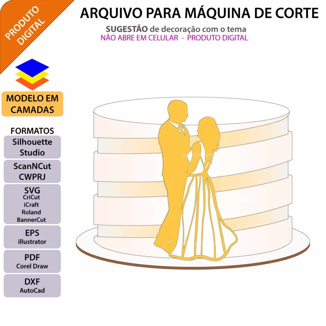 11 Topo de Bolo - Casamento - Imagem 1