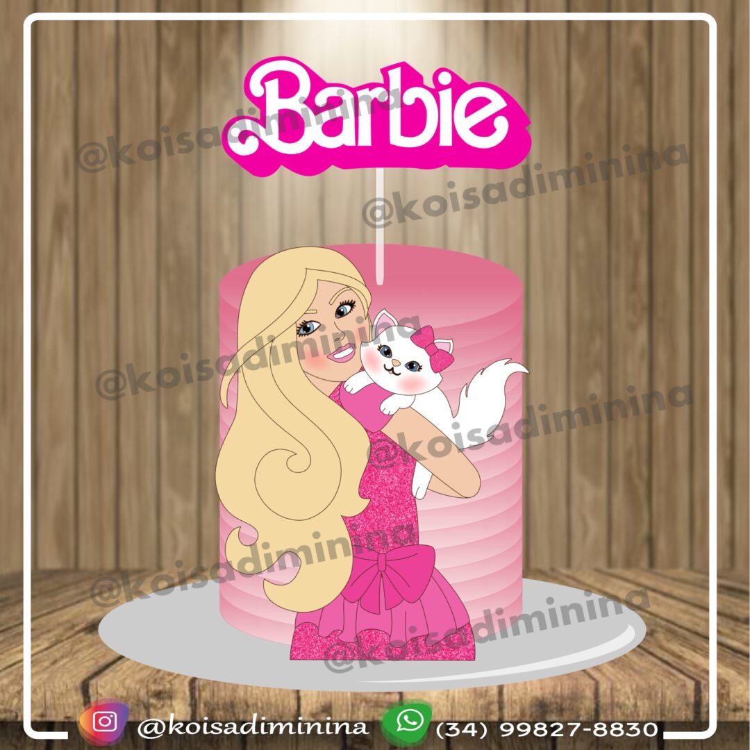 14 Topo de Bolo - Barbie - Imagem 1
