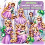 Enrolados - Rapunzel Aquarela - Kit Digital