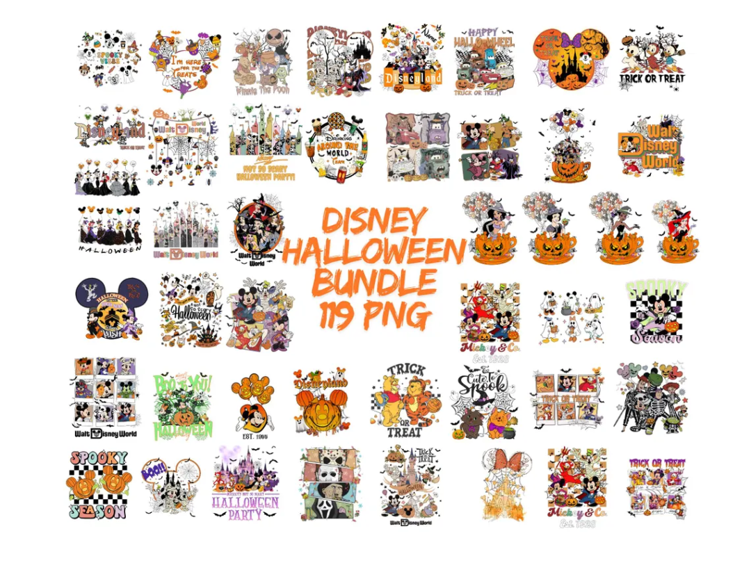 17 - Pacote de Halloween Mouse e Amigos Pacote de Halloween Mouse e Amigos - Kit Digital - Imagem 1