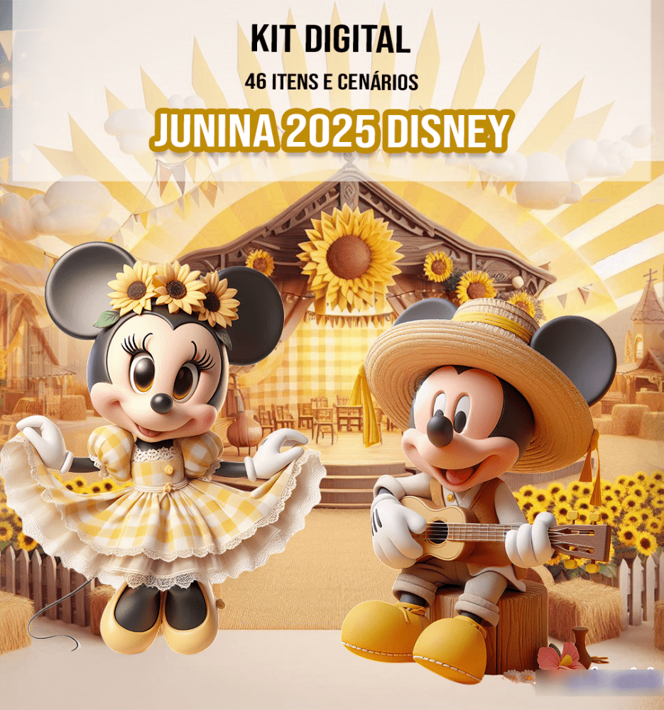 2 - Junina 2025 Disney Festa Junina - Kit Digital - Imagem 1
