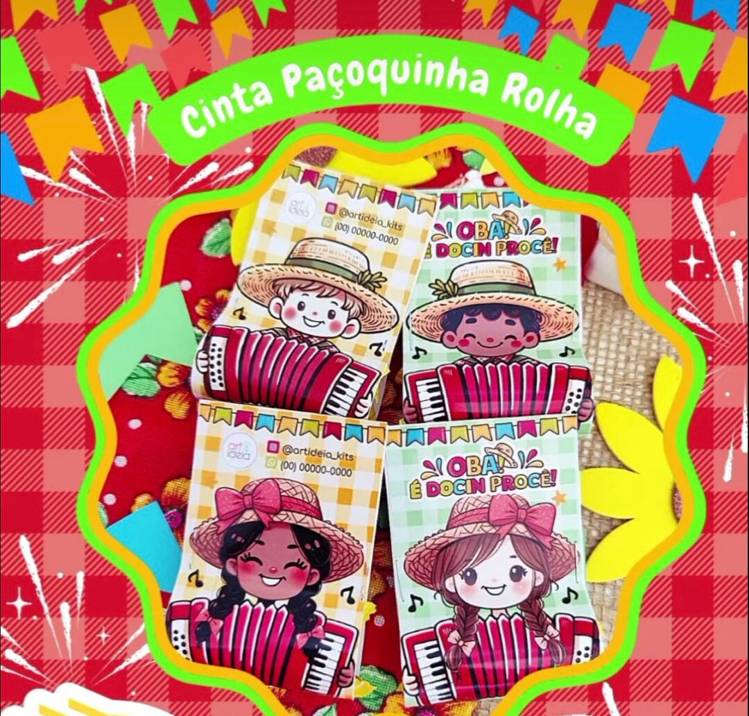 3 - Cinta Paçoquinha (Junino - São João) Festa Junina - Cinta Paçoquinha - Imagem 1