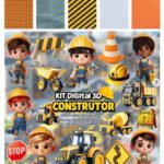 Construtor com Mascostes 3D - Kit Digital