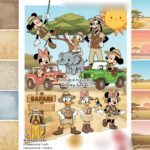 Disney Safari Aquarela- Kit Digital