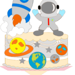 Topo de Bolo - Astronauta