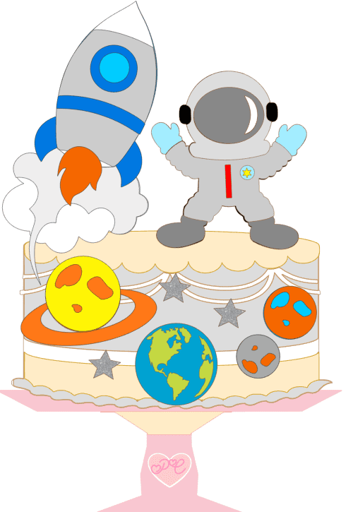 6 Topo de Bolo - Astronauta - Imagem 1