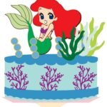 Topo de Bolo - A pequena Sereia