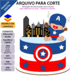 Topo de Bolo - Capitão América