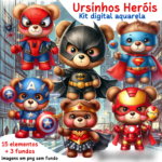 Ursinhos Heróis - Kit Digital