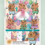 Capivara Happy Birthday - Kit Digital