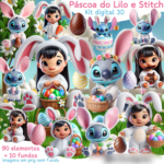Páscoa Lilo e Stitch- Kit Digital