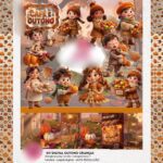 Outono Crianças 3D- Kit Digital