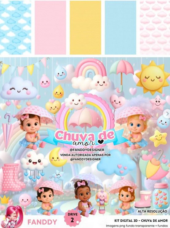 Chuva de Amor Chuva de Amor- Kit Digital - Imagem 1