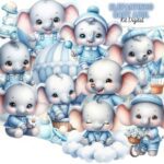 Elefantinho Baby Azul - Kit Digital