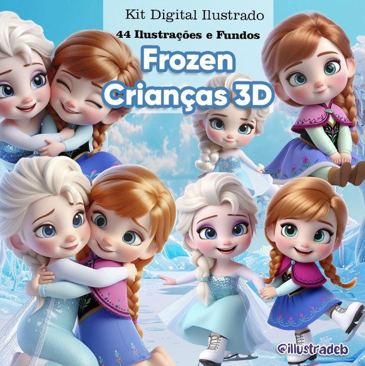 Frozen Crianças 3D Frozen Crianças 3D- Kit Digital - Imagem 1