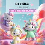 Hello Kitty Unicórnio- Kit Digital
