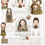 Ilustrações Santa Teresinha 3 - Kit Digital