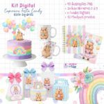Capivara Festa Candy - Kit Digital