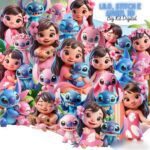 Lilo, Stitch e Angel 3D - Kit Digital