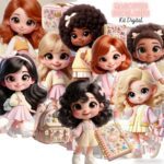 Mascotes Escolares Meninas - Kit Digital