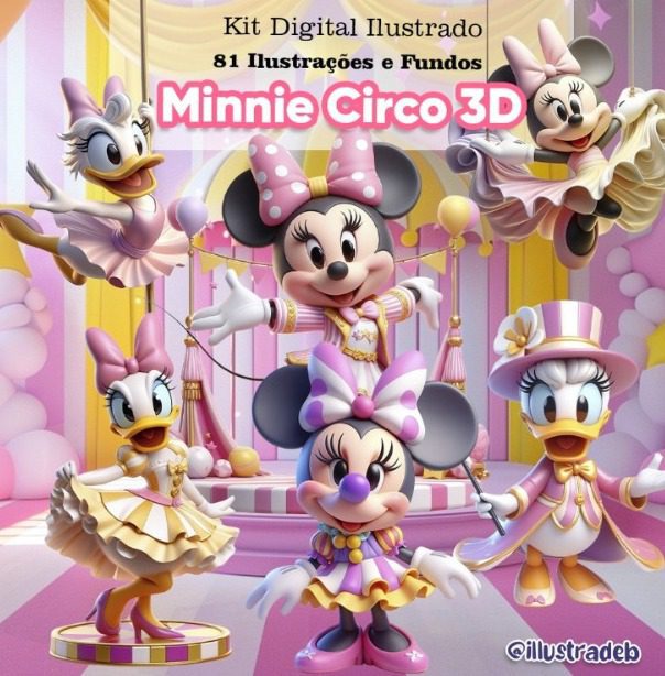 Minnie Circo Candy 3D Minnie Circo Candy 3D- Kit Digital - Imagem 1