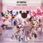 Minnie Loja de Laços Rosa - Kit Digital