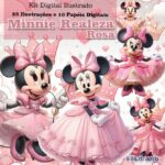 Minnie Realeza Rosa - Kit Digital