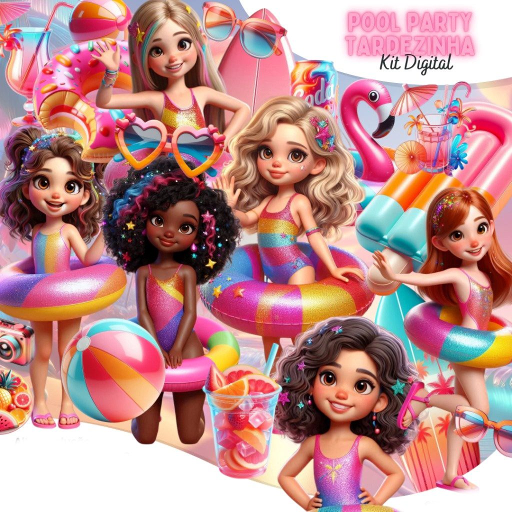 Pool Party Tardezinha Pool Party Tardezinha - Kit Digital - Imagem 1