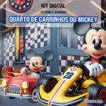 Quarto de Carrinhos do Mickey - Kit Digital