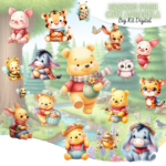 Ursinho Pooh Cute - Kit Digital