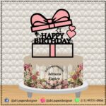 Topo de Bolo - Happy Birthday