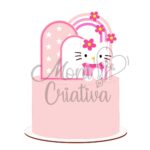 Topo de Bolo - Hello Kitty