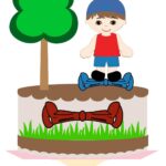 Topo de Bolo - Hoverboard