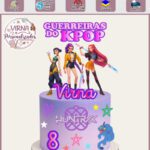 Topo de Bolo - Guerreiras do K-Pop
