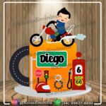 Topo de Bolo - Motoqueiro