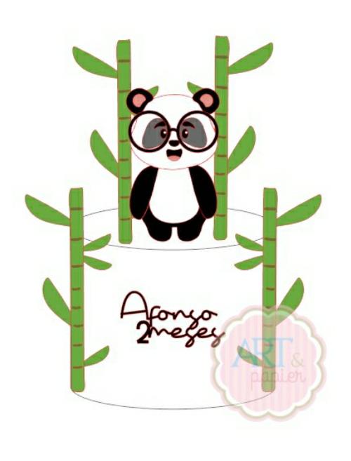 1 - Panda Topo de Bolo - Panda - Imagem 1