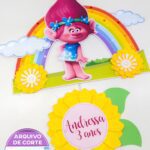 Topo de Bolo - Trolls