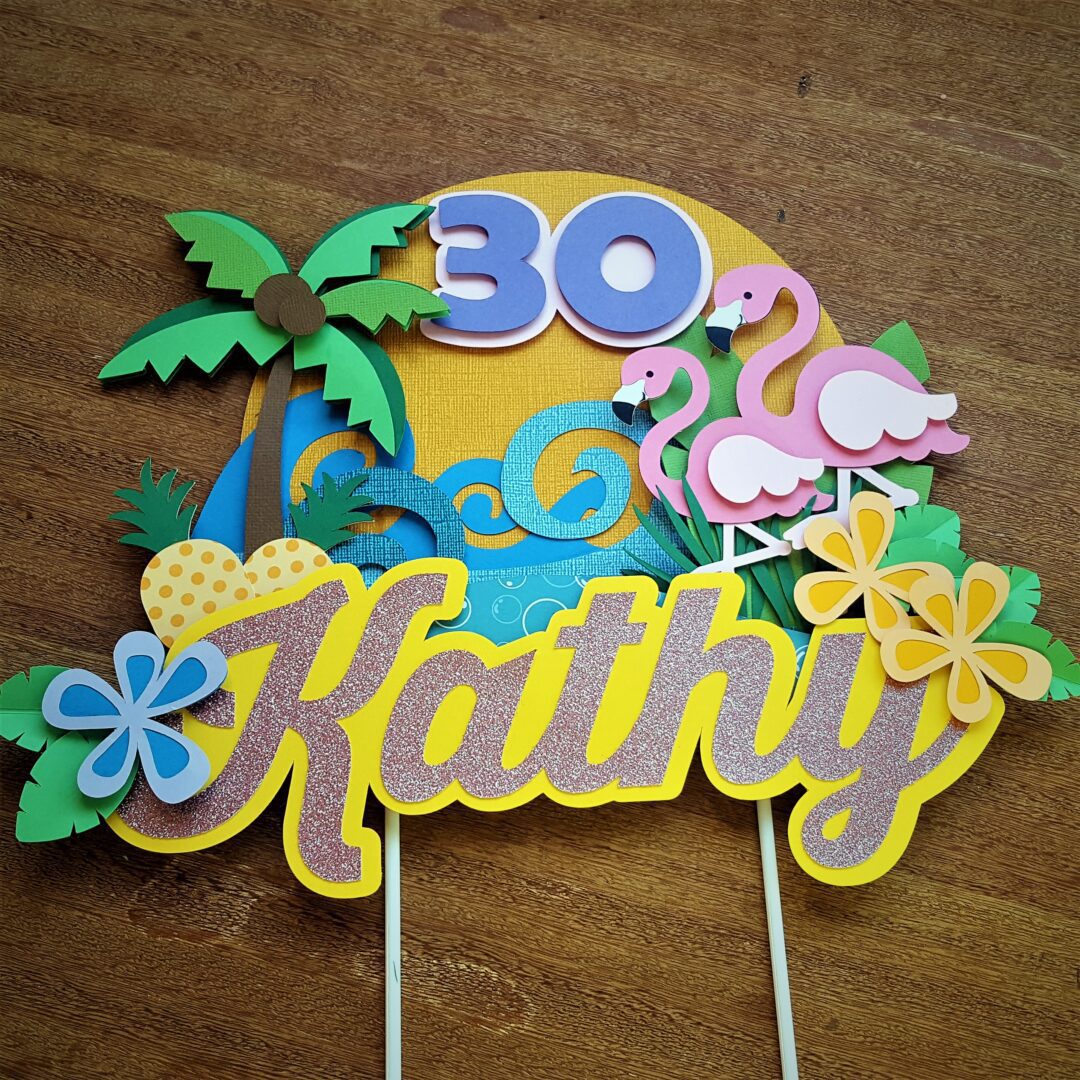 10 Topo de Bolo - Flamingo - Imagem 1