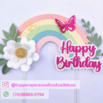 Topo de Bolo - Happy Birthday