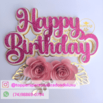 Topo de Bolo - Happy Birthday