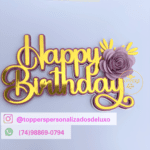 Topo de Bolo - Happy Birthday