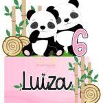 Topo de Bolo - Panda