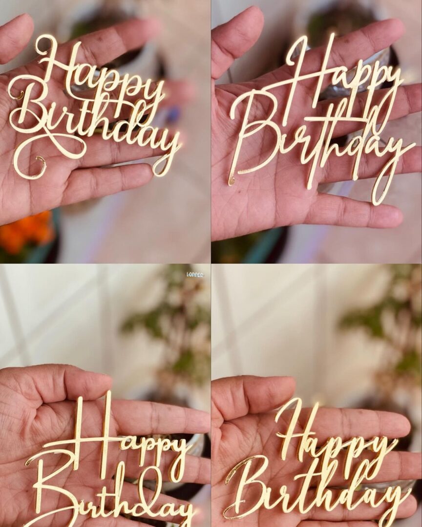 14 - Topos Happy Topo de Bolo - Happy Birthday - Imagem 1