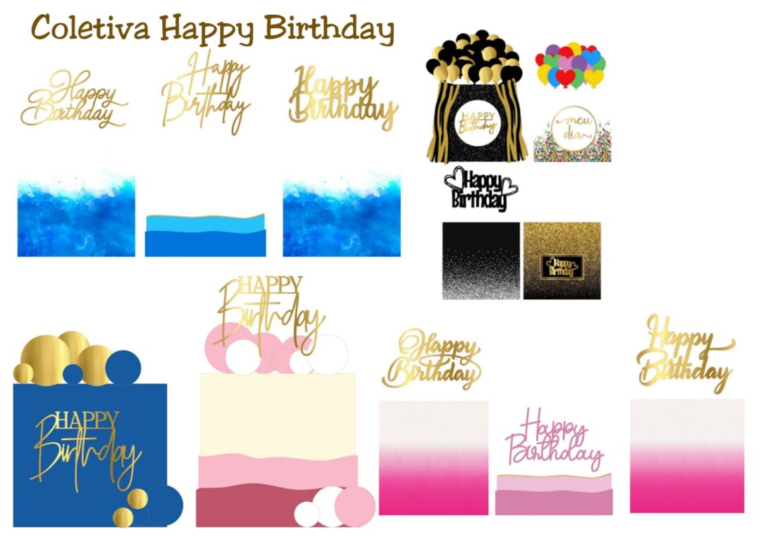 15 - Happy Birthday Topo de Bolo - Happy Birthday - Imagem 1