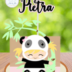Topo de Bolo - Panda